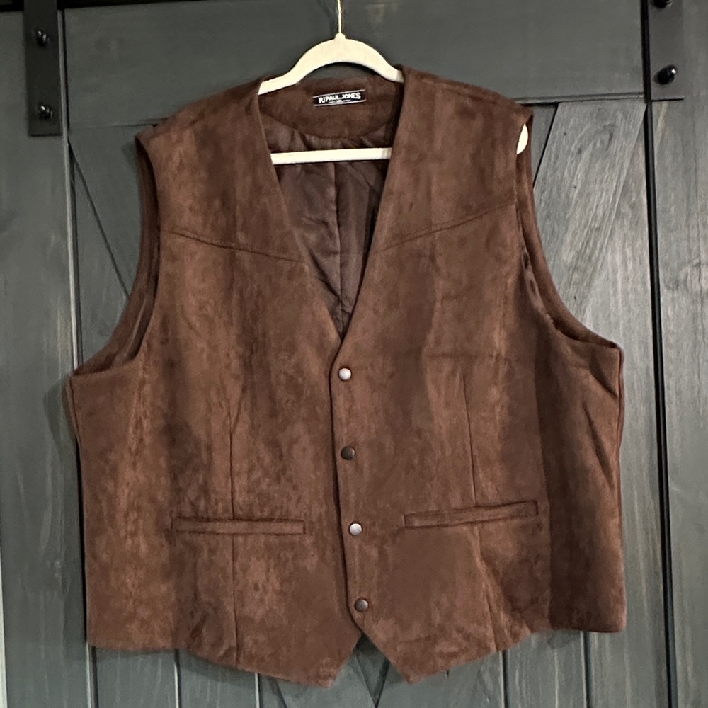 Brown Suede Men's Vest